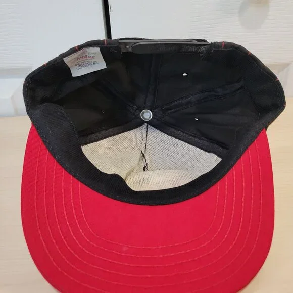 NASCAR Texaco Havoline Racing Davey Allison Pinstripe Red Black Hat OSFM NWOT - Picture 4 of 5